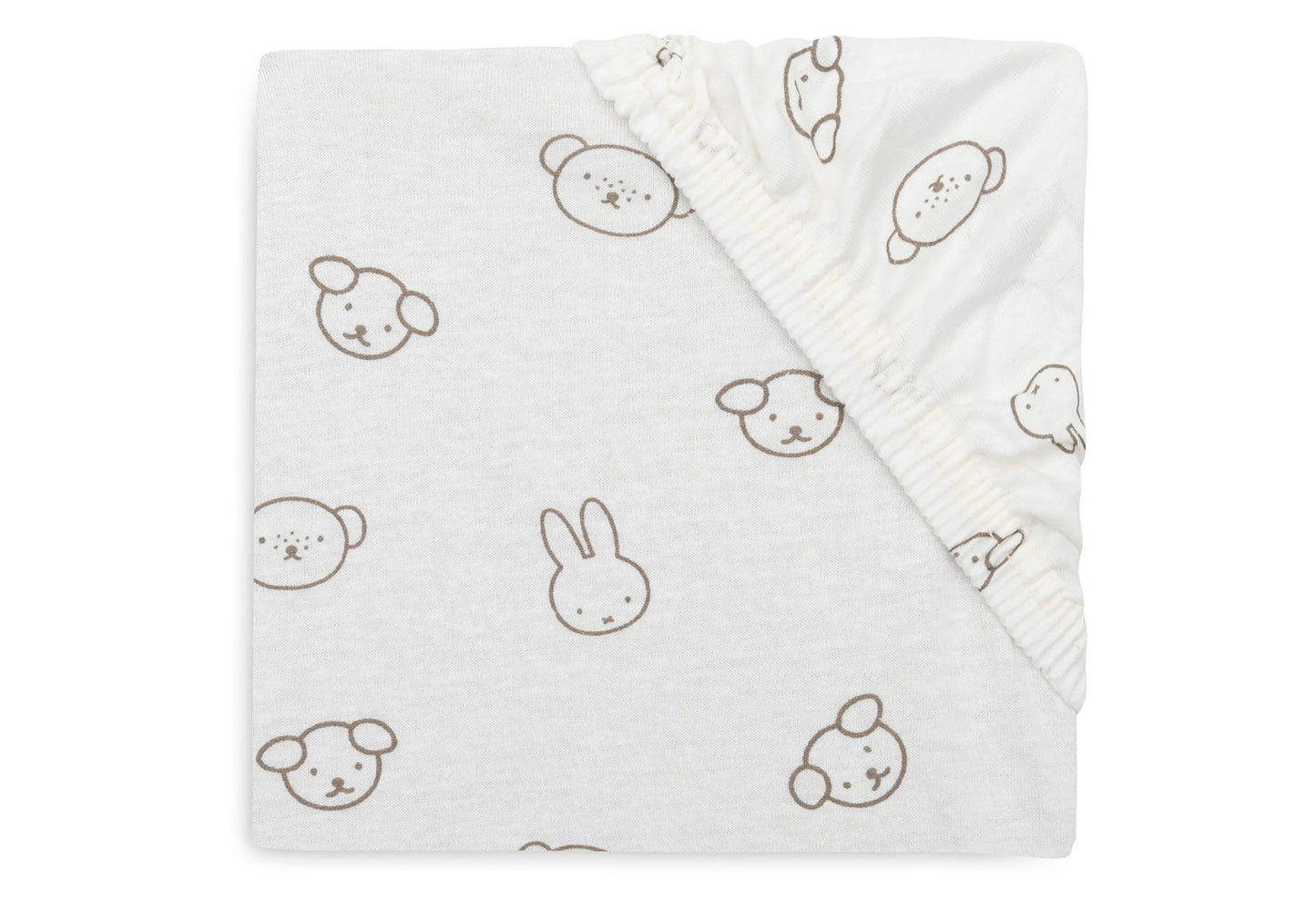 Jollein Spannbettlaken - Jersey - Miffy and Friends 511-501-68047 Spannbettlaken Jollein – Detailaufnahme Material und Verarbeitung