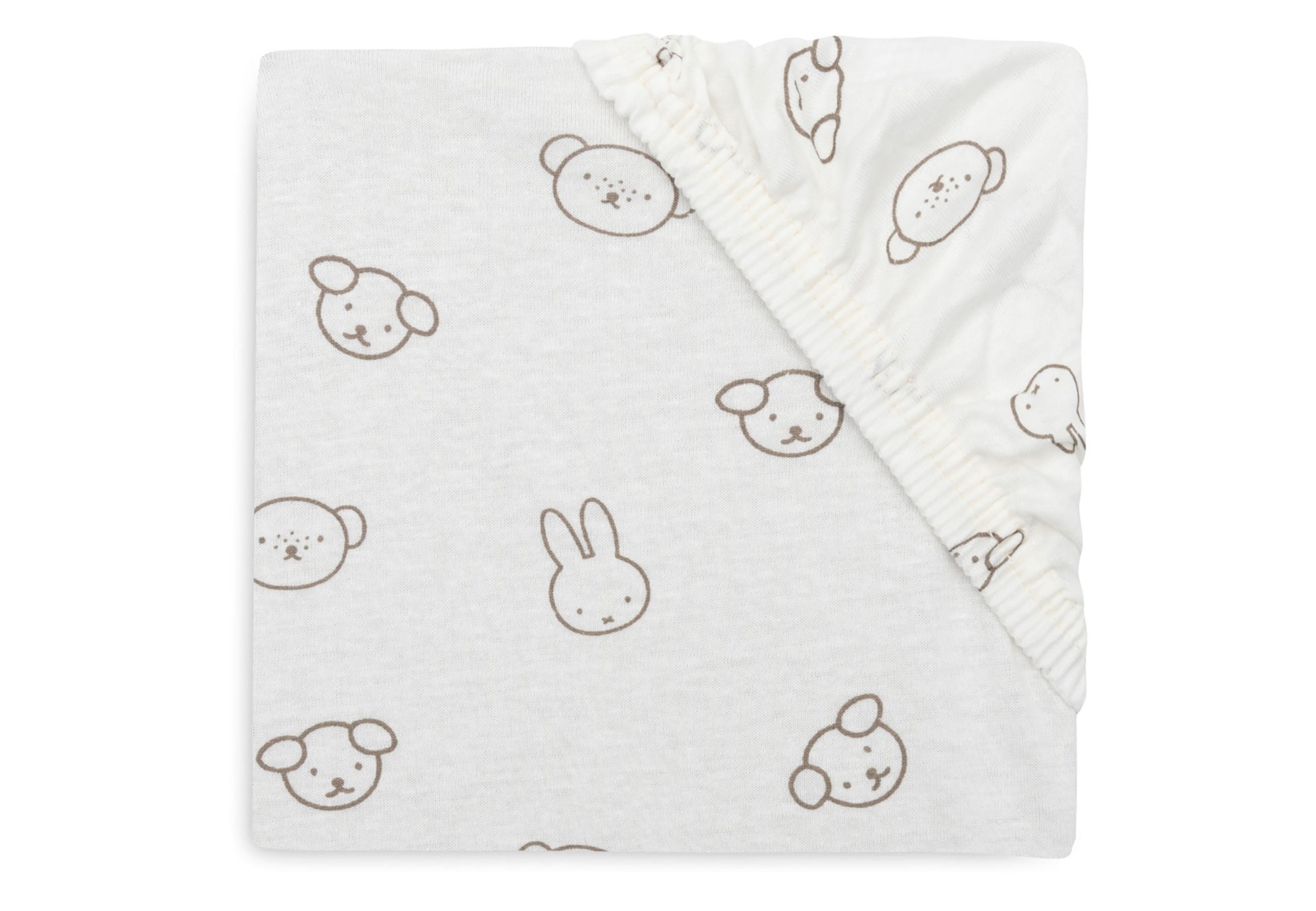 Jollein Spannbettlaken - Jersey - Miffy and Friends 511-501-68047 Spannbettlaken Jollein – Detailaufnahme Material und Verarbeitung