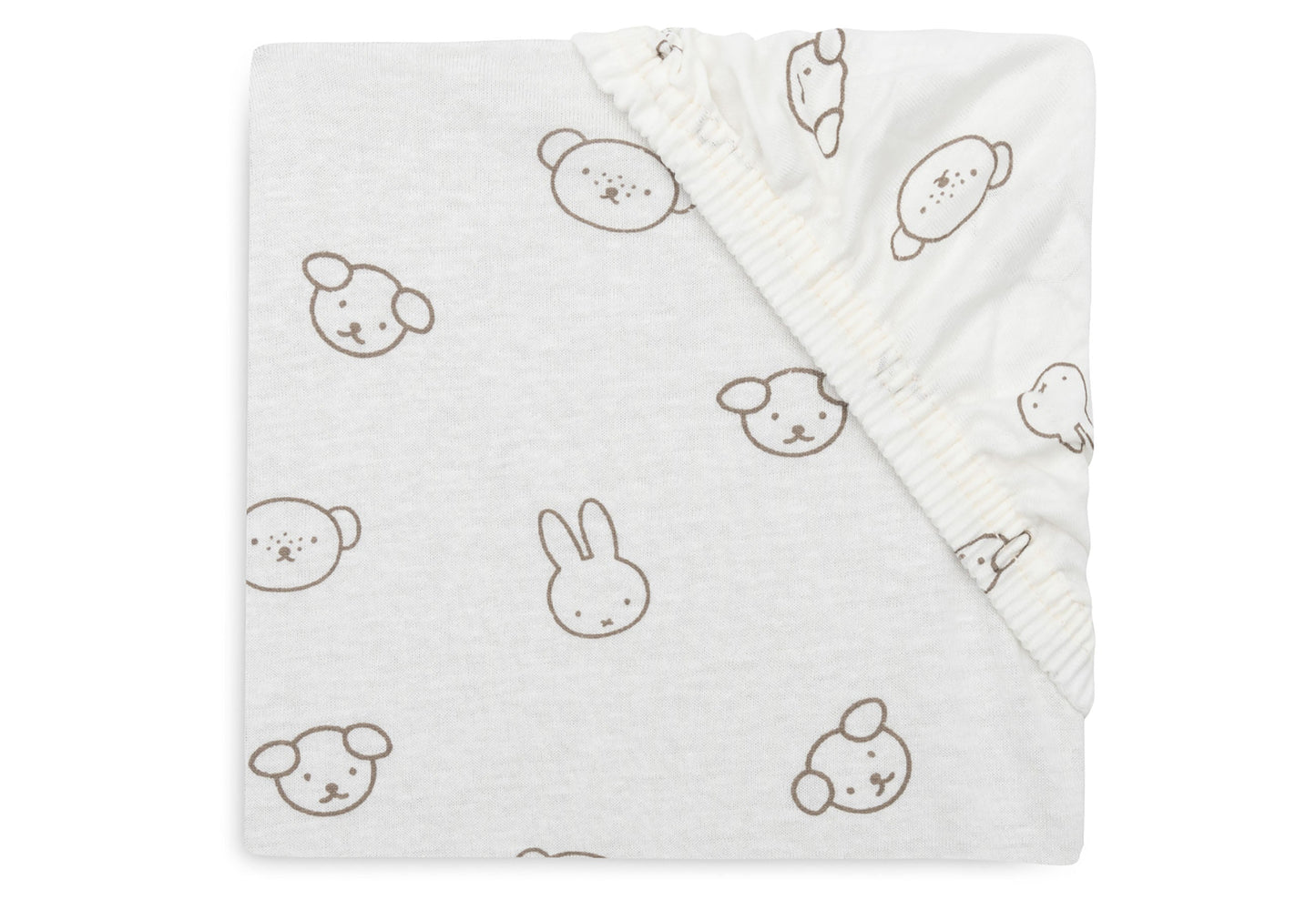 Jollein Spannbettlaken - Jersey - Miffy and Friends 511-501-68047 Spannbettlaken Jollein – Material Nahaufnahme Stoff