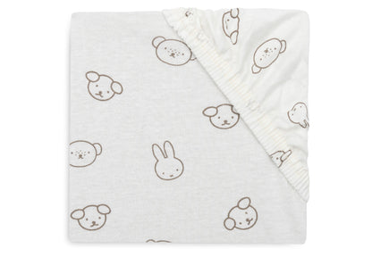 Jollein Spannbettlaken - Jersey - Miffy and Friends 511-501-68047 Spannbettlaken Jollein – Material Nahaufnahme Stoff