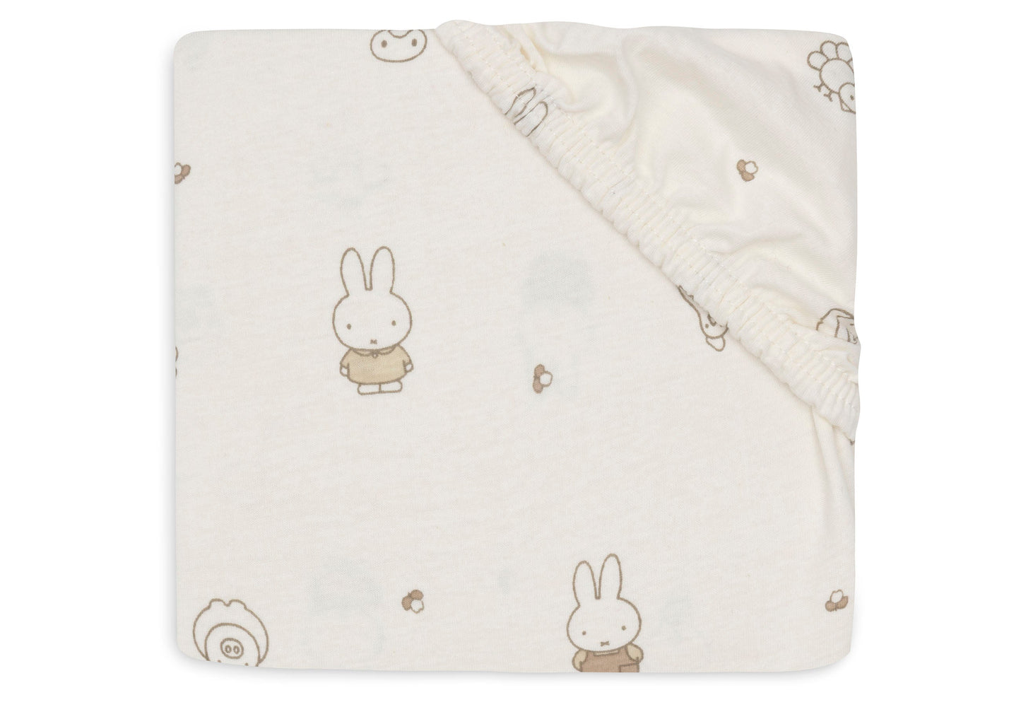 Jollein Spannbettlaken - Jersey - Miffy Family Farm 511-501-68156 Spannbettlaken Jollein – Material Nahaufnahme Stoff