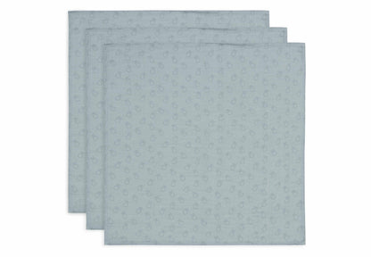 Jollein Spucktuch Hydrophil 70x70cm Miffy Silhouettes - 3 Stück 535-851-68067 Tuch Jollein – Detailaufnahme Material und Verarbeitung