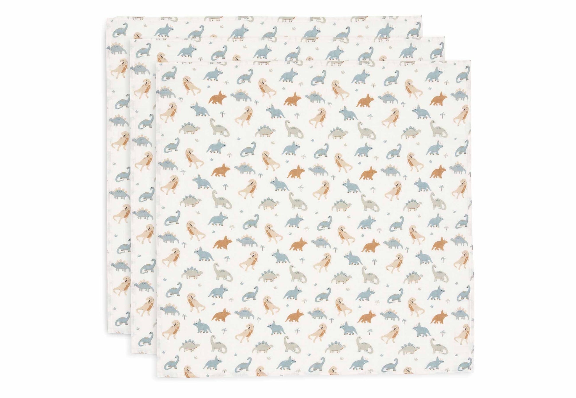 Jollein Spucktuch Hydrophil 70x70cm - Roarsome - 3 Stück 535-851-67100 Tuch Jollein – Studio Produktbild Frontansicht