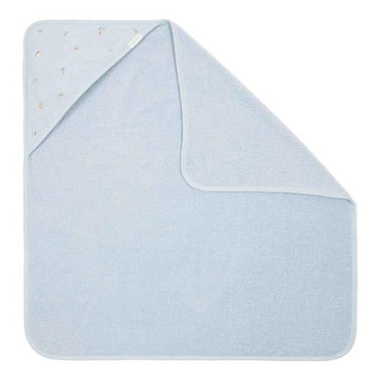 Kapuzenhandtuch Blau - Forest Friends 75 x 75 cm - Badehandtuch | Little Dutch
