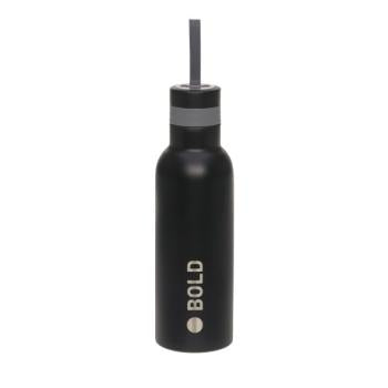 laessig Edelstahl Trinkflasche BOLD Schwarz