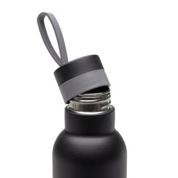 laessig Edelstahl Trinkflasche BOLD Schwarz Detailansicht