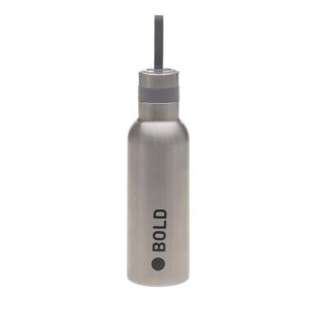 laessig Edelstahl Trinkflasche BOLD Silber