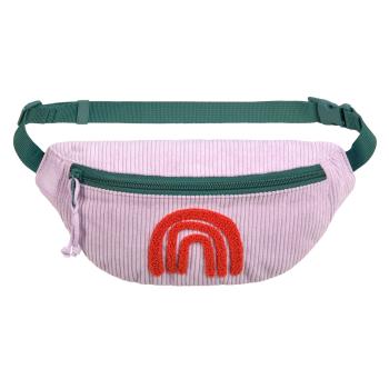 laessig Kinder Bauchtasche Regenbogen Lila Cord