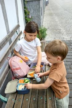 Lässig Brotdose Regenbogen Rosa Lila Kinder - Tiny Outdoor