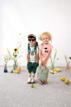 Lässig Kindergartenrucksack Square - Little Gang Light Khaki
