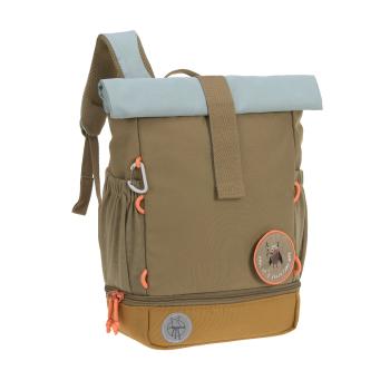 laessig Kindergartenrucksack Rolltop Nature Oliv Detailansicht
