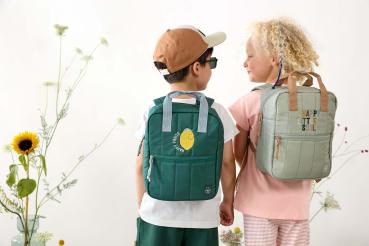 Lässig Kindergartenrucksack Square - Little Gang Light Khaki
