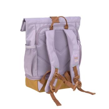 laessig lila Kindergartenrucksack Rolltop Detailansicht