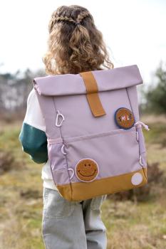 Lässig lila Kinderrucksack Rolltop Medium - Little Gang Lieferung Mitte September
