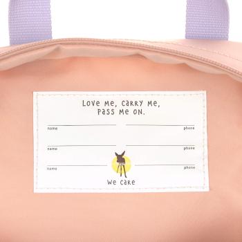 laessig rosa Kindergartenrucksack Kirsche Square Funktionen Detail