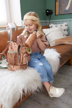 Lässig Trinkflasche Kinder - Edelstahl Happy Prints Karamell