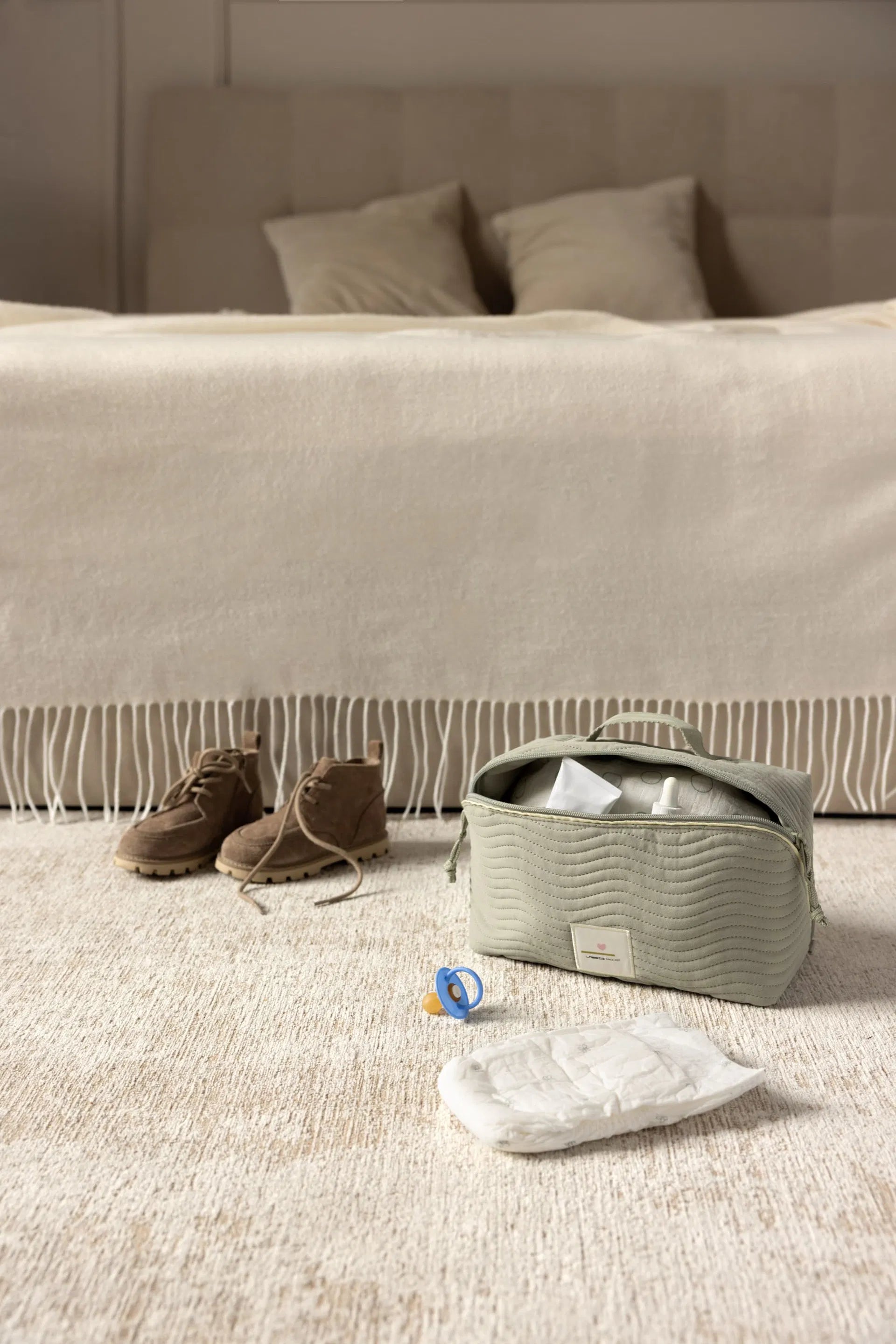 einfachschoen.com Wickeltisch Organizer Flex Mint von der Seite