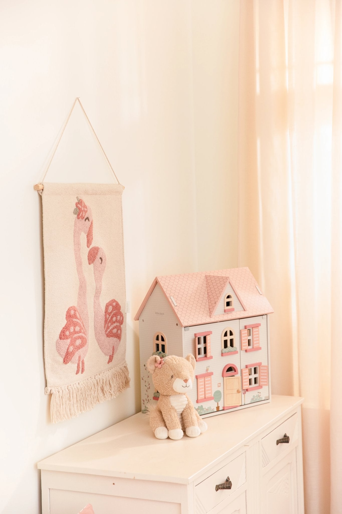 Little Dutch Wandteppich Flamingo Rosa Blooming Safari