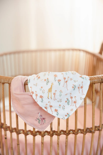 Little Dutch Bandana-Lätzchen 2er Set Rosa Blooming Safari