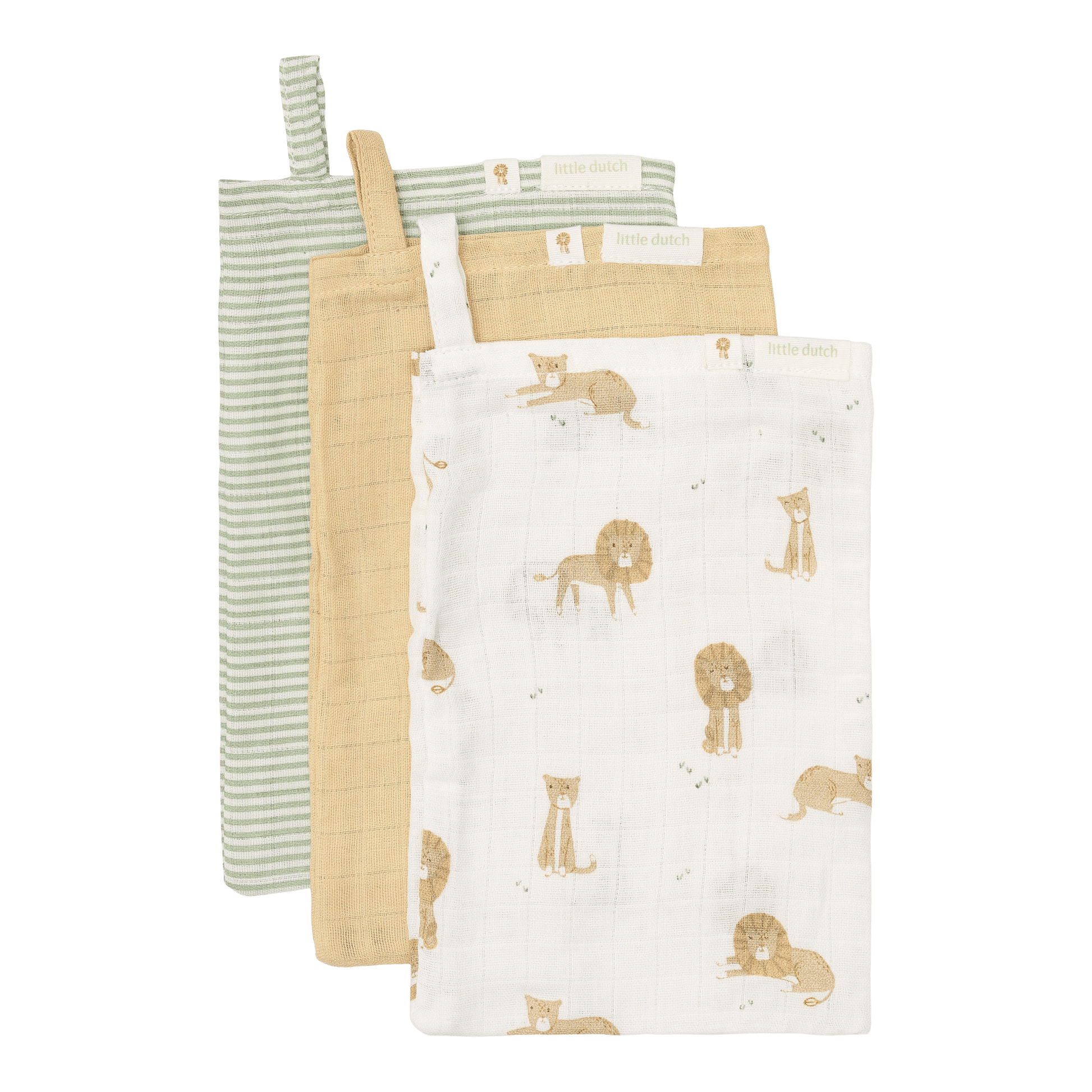 Little Dutch Waschlappen Set Safari Leo