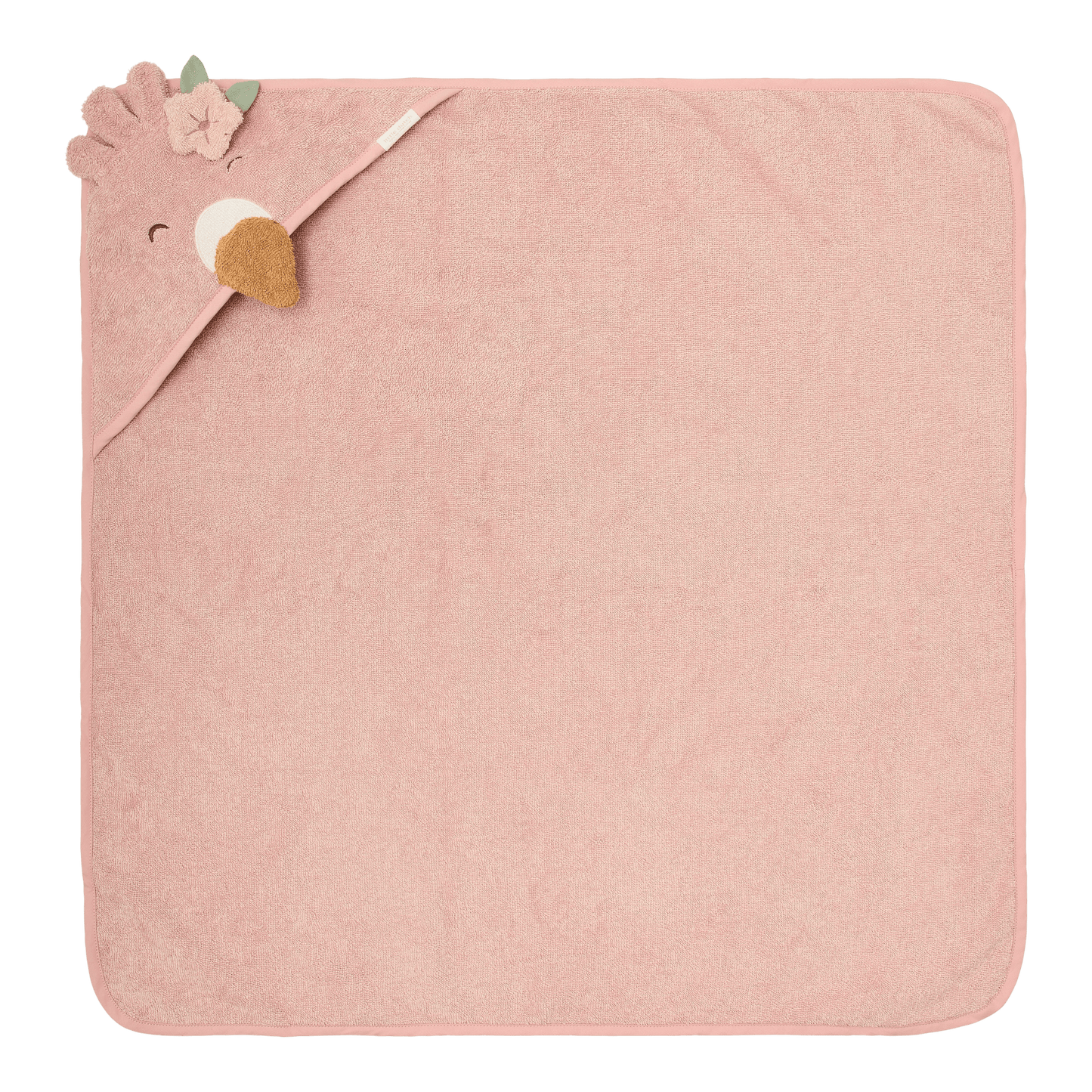 Little Dutch Badetuch mit Kapuze Flamingo Rosa 75x75 cm
