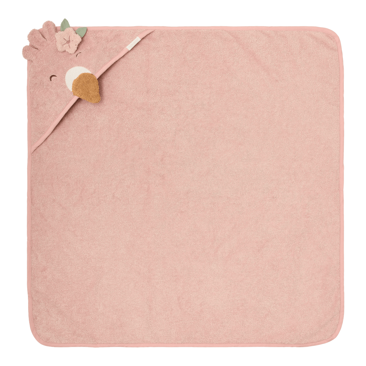 Little Dutch Badetuch mit Kapuze Flamingo Rosa 75x75 cm