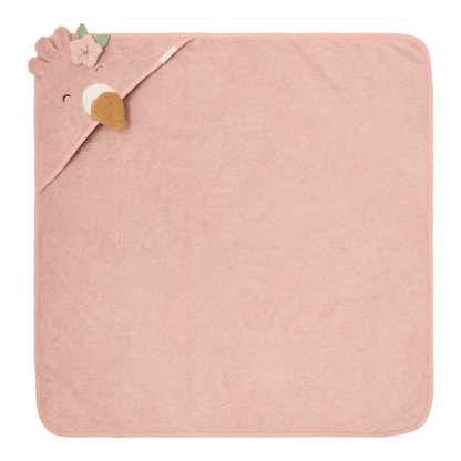 Little Dutch Badetuch mit Kapuze Flamingo Rosa 75x75 cm