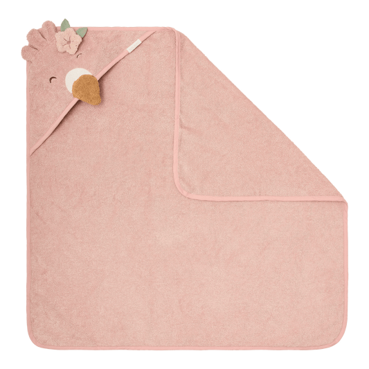 Little Dutch Badetuch mit Kapuze Flamingo Rosa 75x75 cm