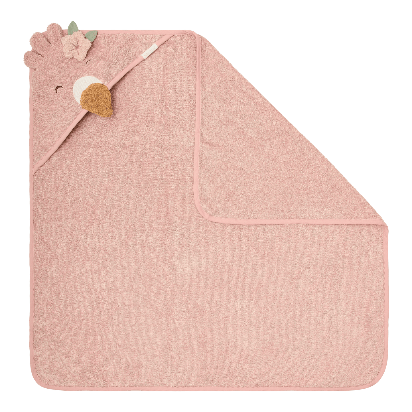 Little Dutch Badetuch mit Kapuze Flamingo Rosa 75x75 cm