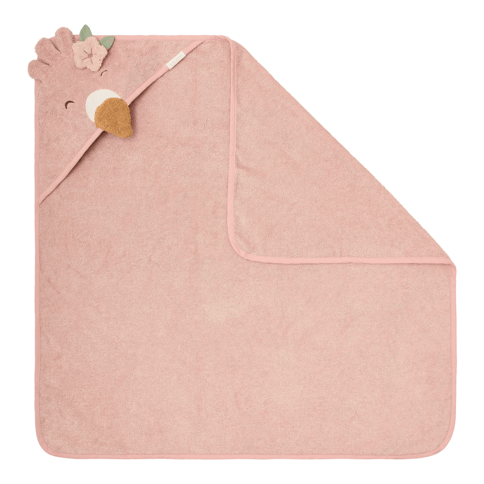 Little Dutch Badetuch mit Kapuze Flamingo Rosa 75x75 cm