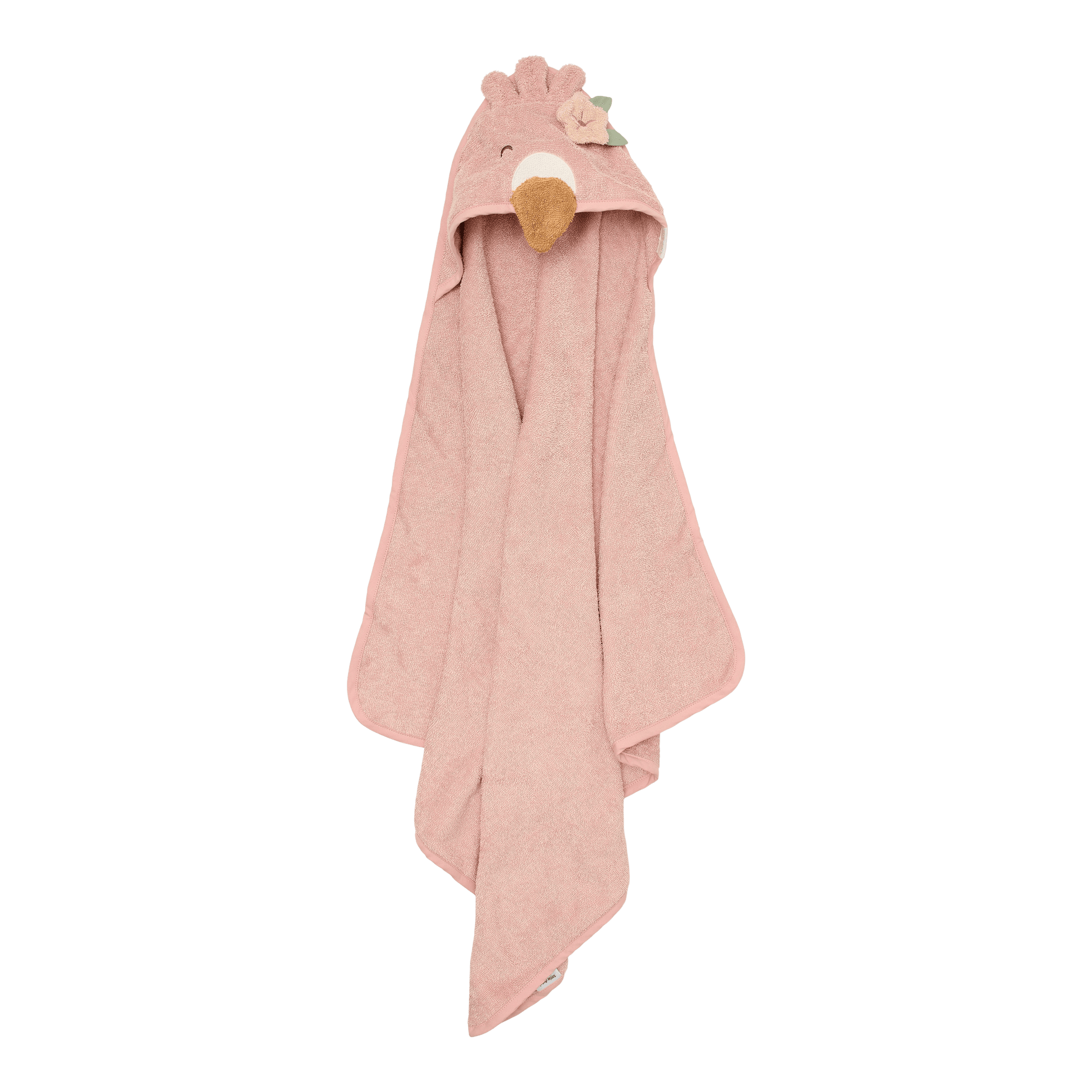Little Dutch Badetuch mit Kapuze Flamingo Rosa 75x75 cm