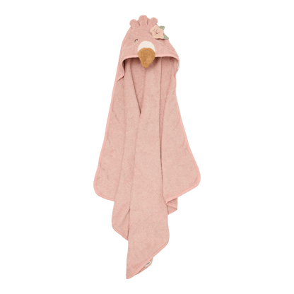 Little Dutch Badetuch mit Kapuze Flamingo Rosa 75x75 cm