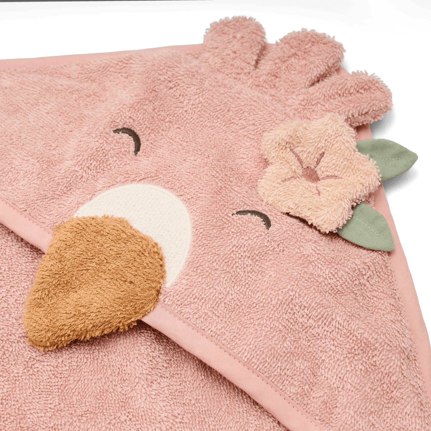 Little Dutch Badetuch mit Kapuze Flamingo Rosa 75x75 cm