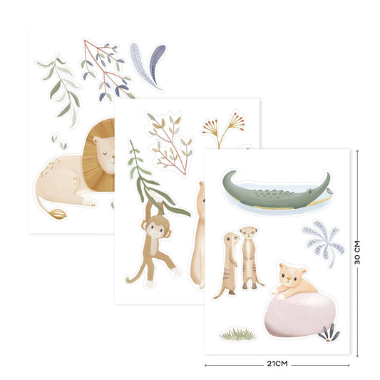 Little Dutch Wandsticker Set Safari Leo A3