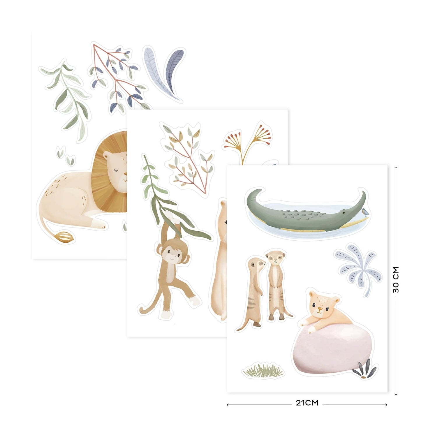 Little Dutch Wandsticker Set Safari Leo A3