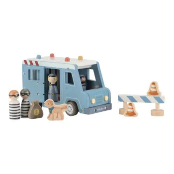Little Dutch Holz Polizeibus – Blau – Essentials