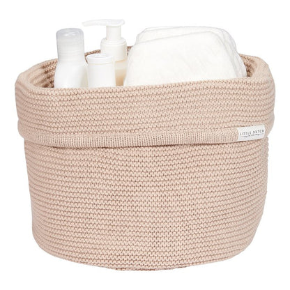 Little Dutch Pflegekörbchen Strick beige - rund - TE30623026