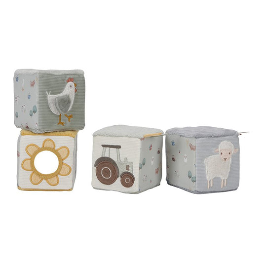 Little Dutch Stoffwürfel Set Little Farm grün LD8816