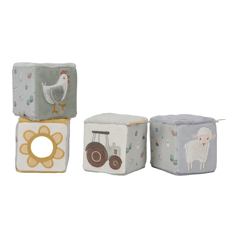 Little Dutch Stoffwürfel Set Little Farm grün LD8816