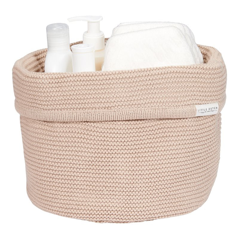 Little Dutch Pflegekörbchen Strick beige - rund - TE30623026