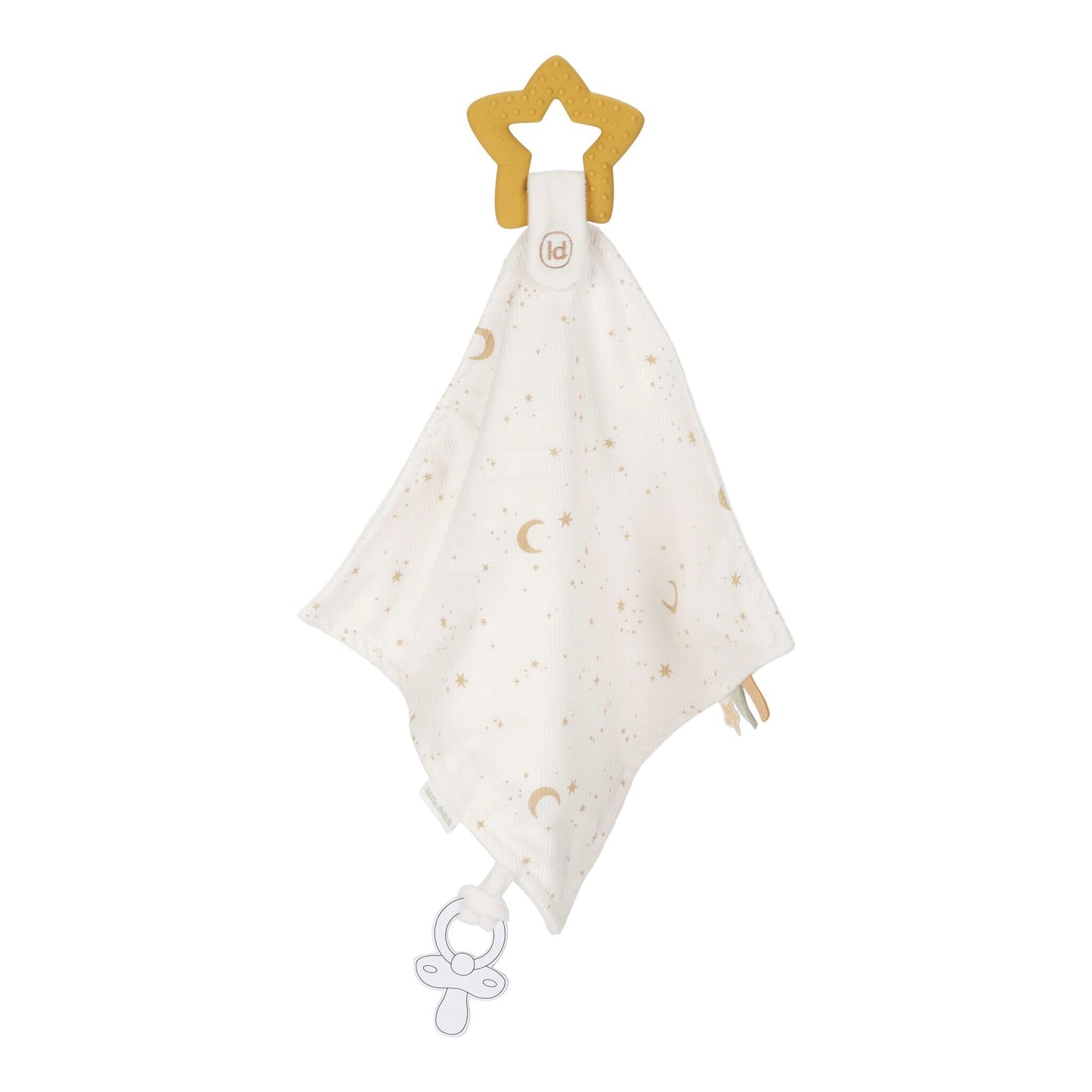 Schmusetuch mit Beißring abnehmbar - Newborn Naturals Little Dutch