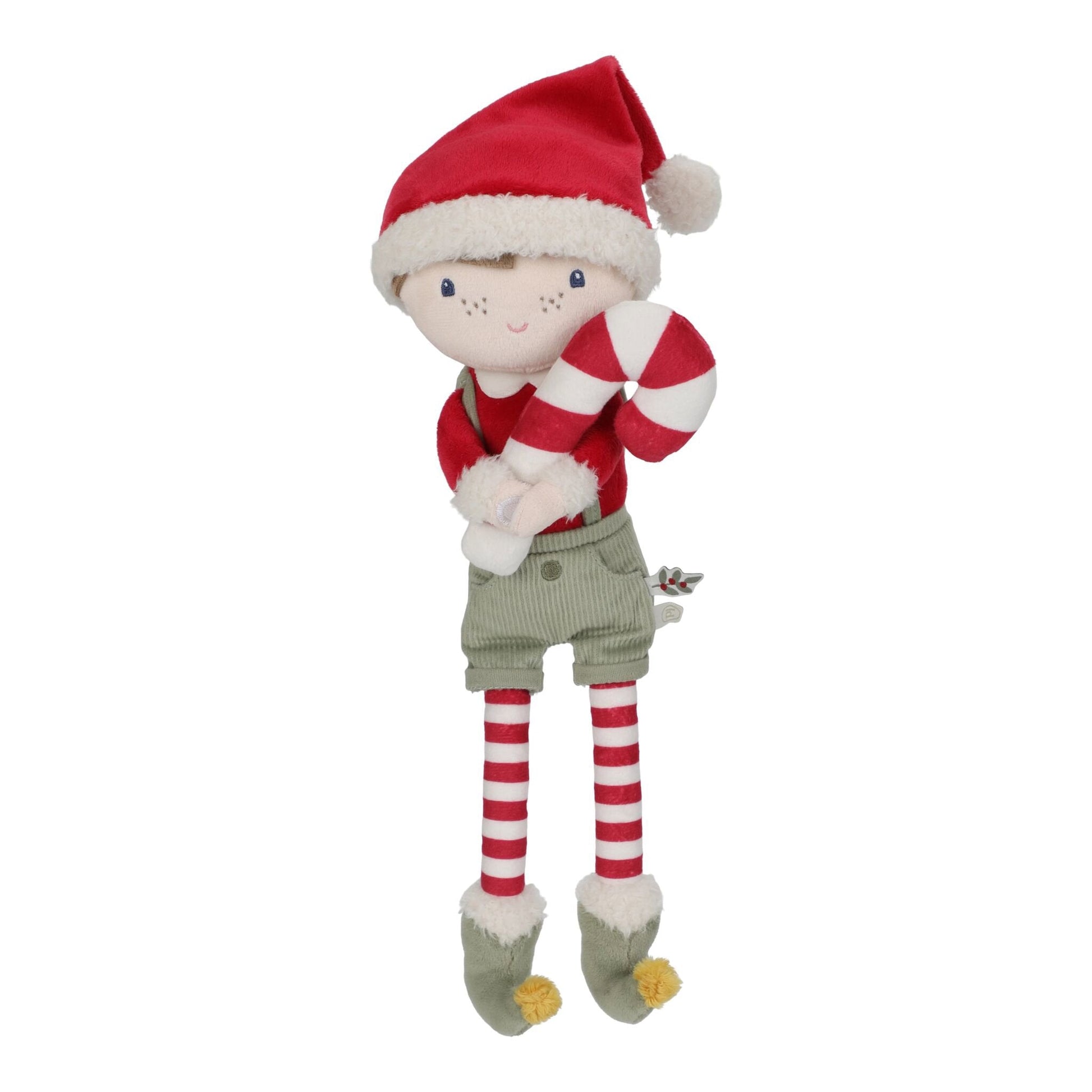 Little Dutch Weihnachtspuppe Jim - Rot - Weihnachten mit Zuckerstange