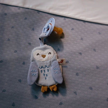 Little Dutch Schnullertuch Eule blau – Forest Friends Bio-Musselin