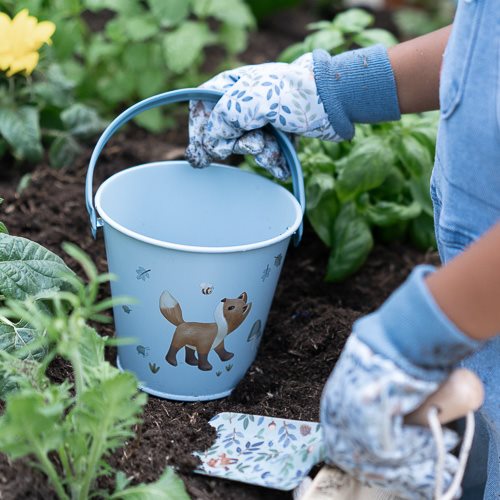 Little Dutch Garteneimer Metall blau - Forest Friends