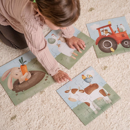 Little Dutch 4 in 1 Puzzle-Set Little Farm LD7153