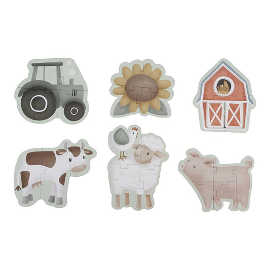 Little Dutch 6 in 1 Puzzle-Set Little Farm LD7148