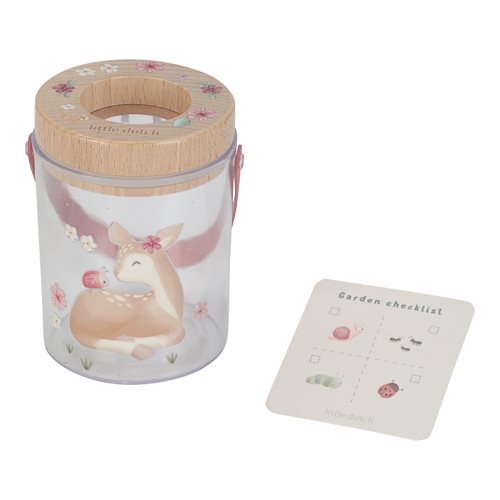 Little Dutch Insektenglas mit Lupe rosa- Fairy Garden Lupenglas
