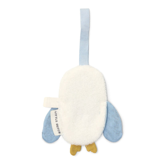 Little Dutch Schnullertuch Eule blau – Forest Friends Bio-Musselin