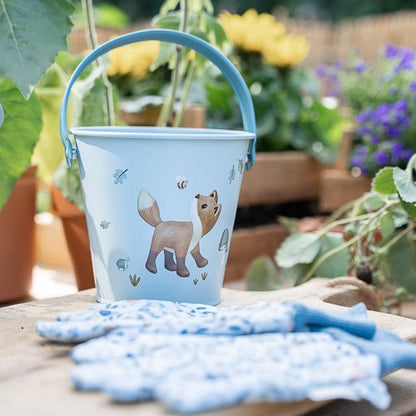 Little Dutch Garteneimer Metall blau - Forest Friends