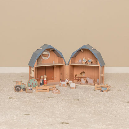 Little Dutch tragbares Puppenhaus Holz Bauernhaus Little Farm LD7152